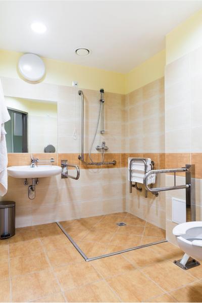 Common features of a disabled bathroom